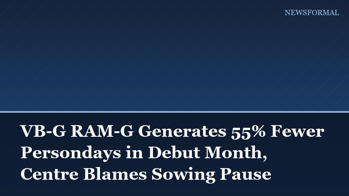VB-G RAM-G Generates 55% Fewer Persondays in Debut Month, Centre Blames Sowing Pause