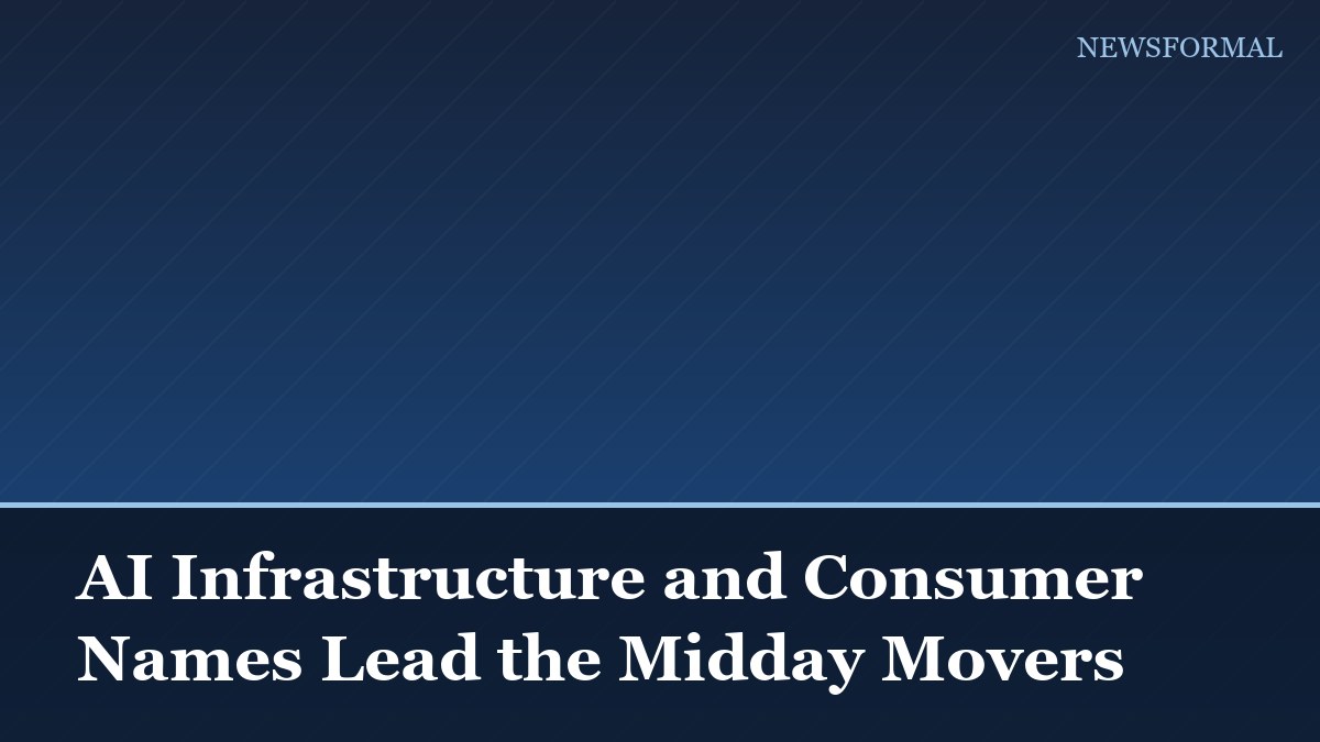 AI Infrastructure and Consumer Names Lead the Midday Movers