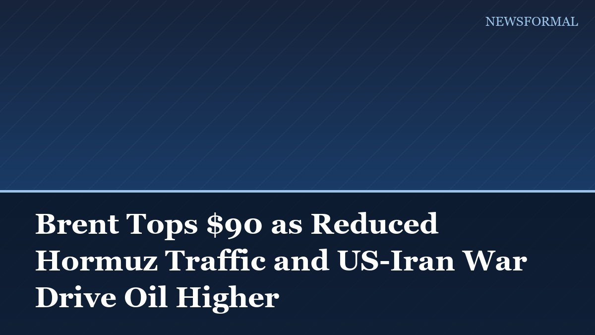 Brent Tops $90 as Reduced Hormuz Traffic and US-Iran War Drive Oil Higher
