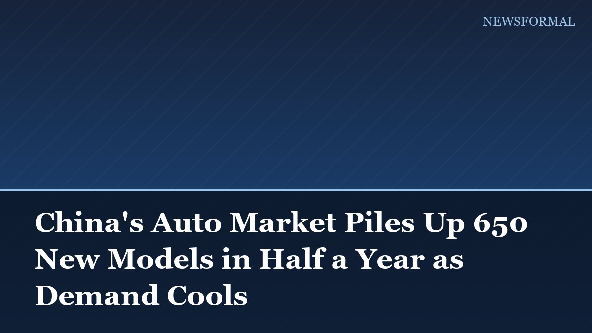 China's Auto Market Piles Up 650 New Models in Half a Year as Demand Cools