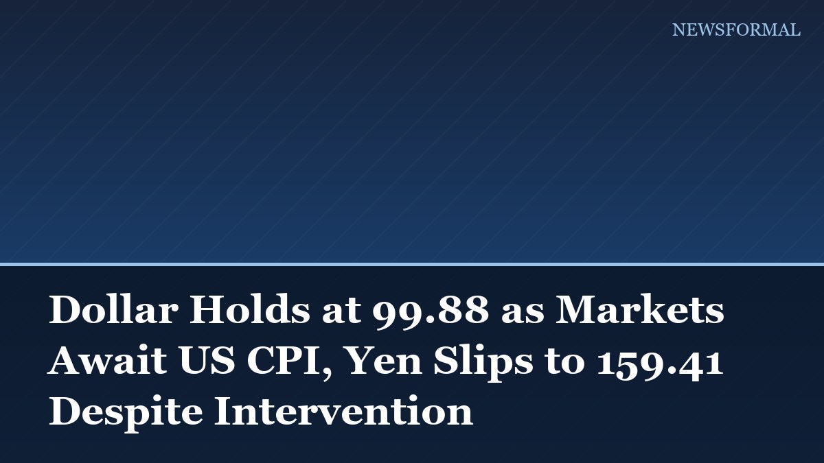Dollar Holds at 99.88 as Markets Await US CPI, Yen Slips to 159.41 Despite Intervention
