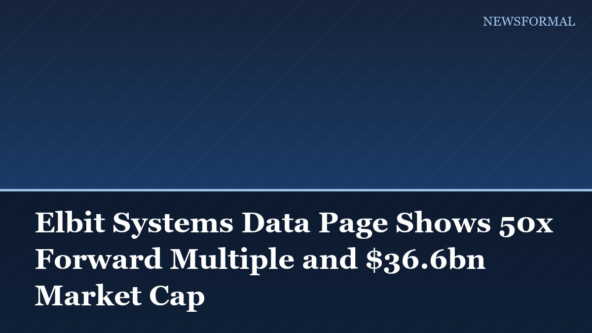 Elbit Systems Data Page Shows 50x Forward Multiple and $36.6bn Market Cap