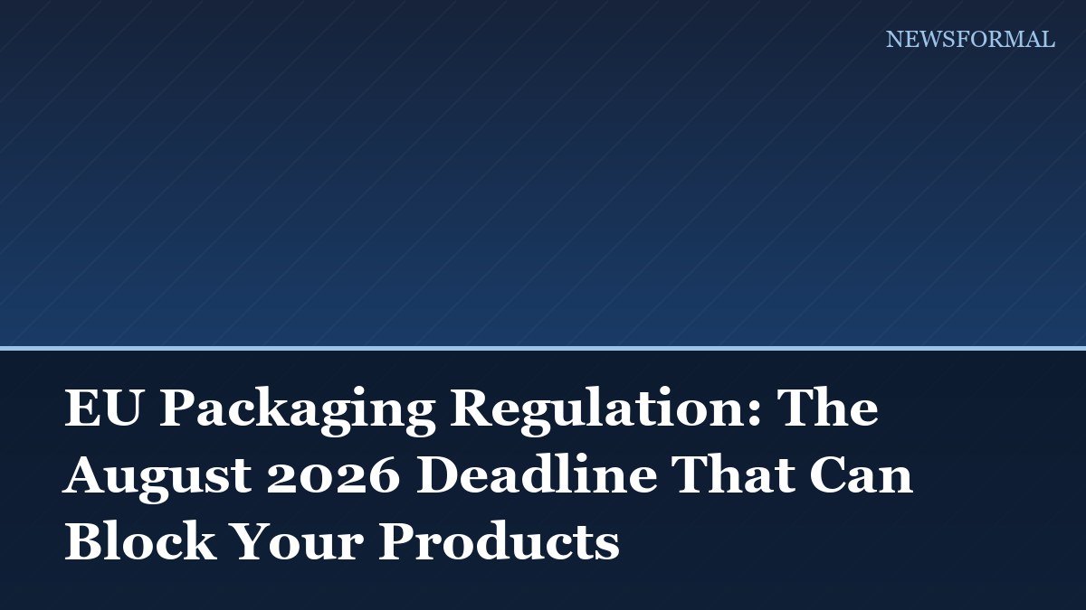 EU Packaging Regulation: The August 2026 Deadline That Can Block Your Products