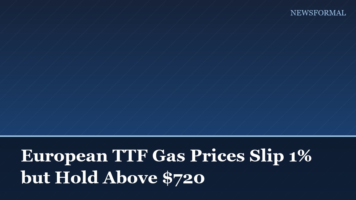 European TTF Gas Prices Slip 1% but Hold Above $720
