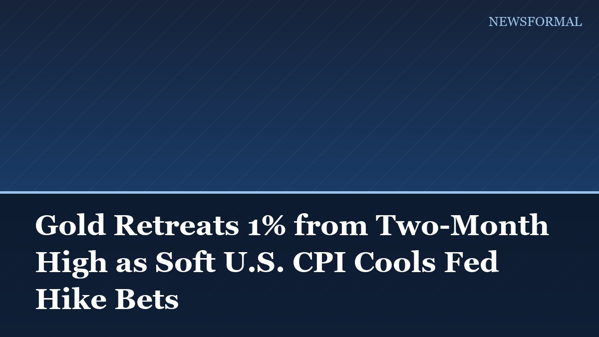 Gold Retreats 1% from Two-Month High as Soft U.S. CPI Cools Fed Hike Bets