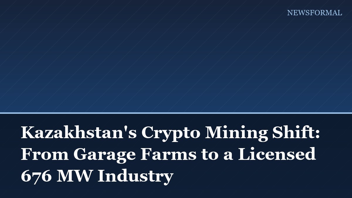 Kazakhstan's Crypto Mining Shift: From Garage Farms to a Licensed 676 MW Industry