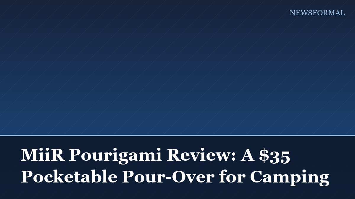 MiiR Pourigami Review: A $35 Pocketable Pour-Over for Camping