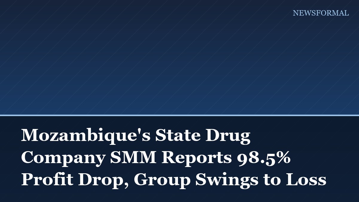 Mozambique's State Drug Company SMM Reports 98.5% Profit Drop, Group Swings to Loss