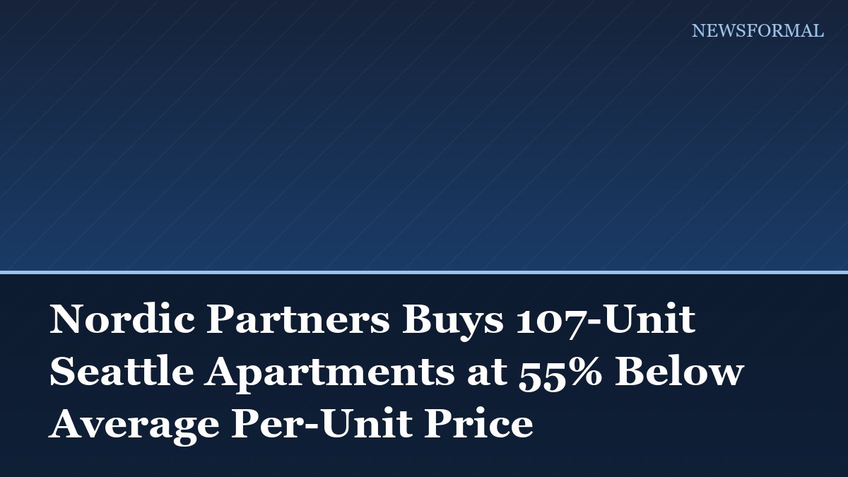 Nordic Partners Buys 107-Unit Seattle Apartments at 55% Below Average Per-Unit Price