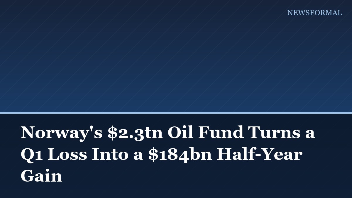 Norway's $2.3tn Oil Fund Turns a Q1 Loss Into a $184bn Half-Year Gain