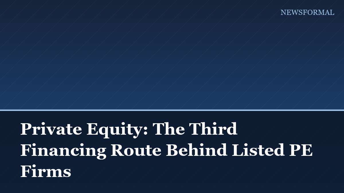 Private Equity: The Third Financing Route Behind Listed PE Firms