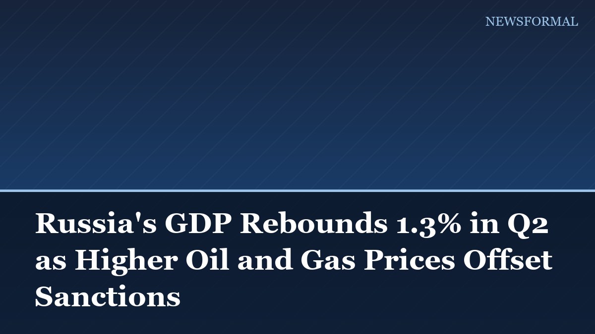Russia's GDP Rebounds 1.3% in Q2 as Higher Oil and Gas Prices Offset Sanctions