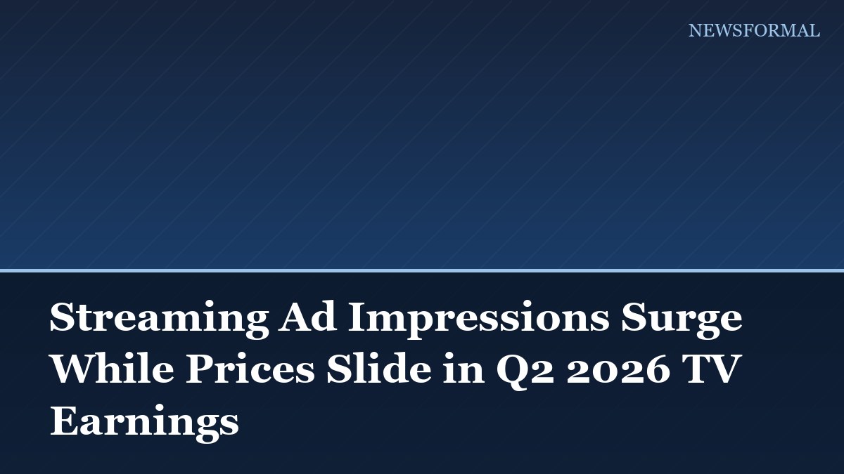 Streaming Ad Impressions Surge While Prices Slide in Q2 2026 TV Earnings