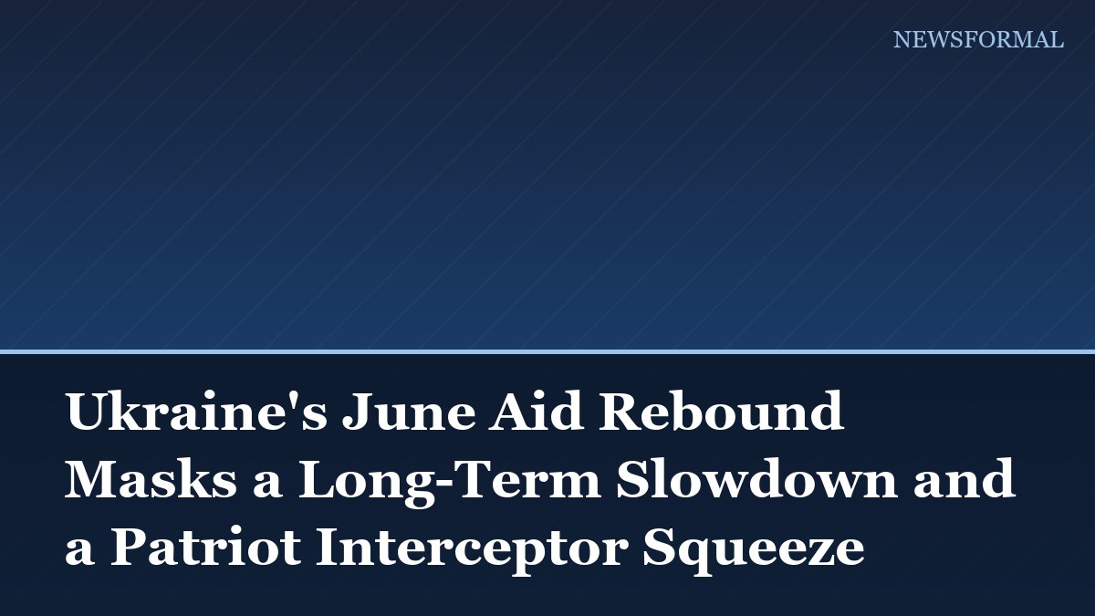 Ukraine's June Aid Rebound Masks a Long-Term Slowdown and a Patriot Interceptor Squeeze