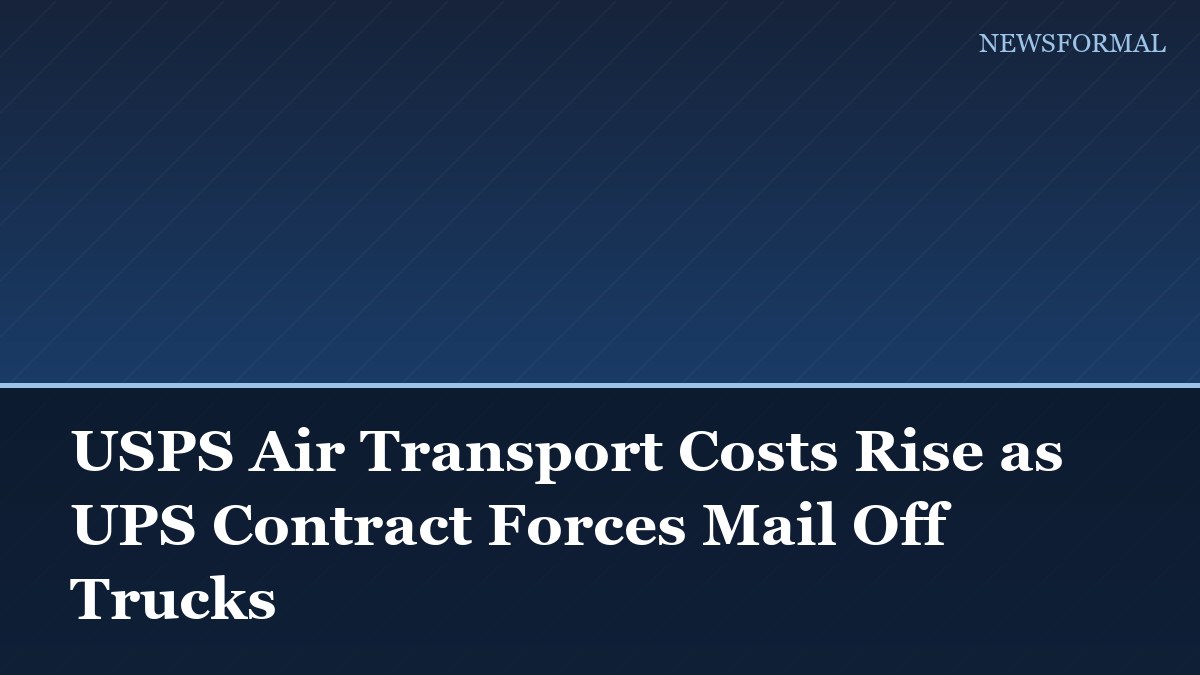 USPS Air Transport Costs Rise as UPS Contract Forces Mail Off Trucks