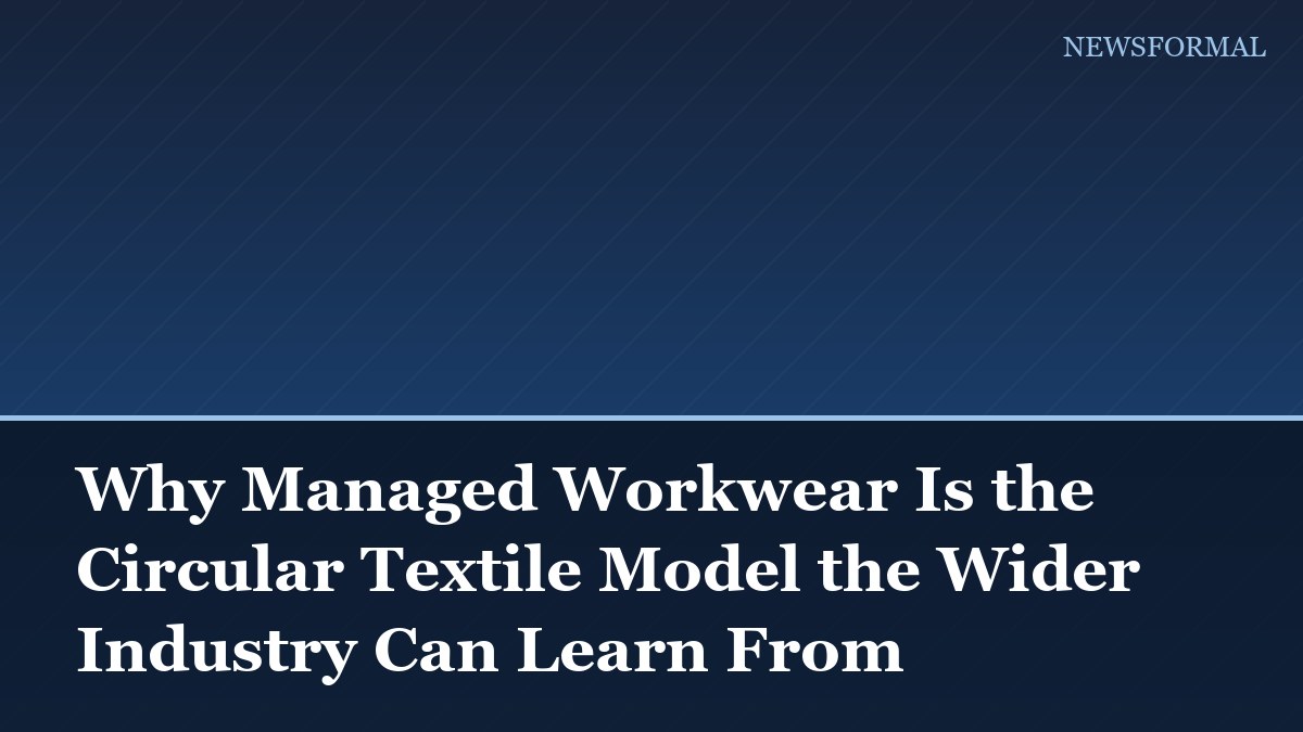 Why Managed Workwear Is the Circular Textile Model the Wider Industry Can Learn From