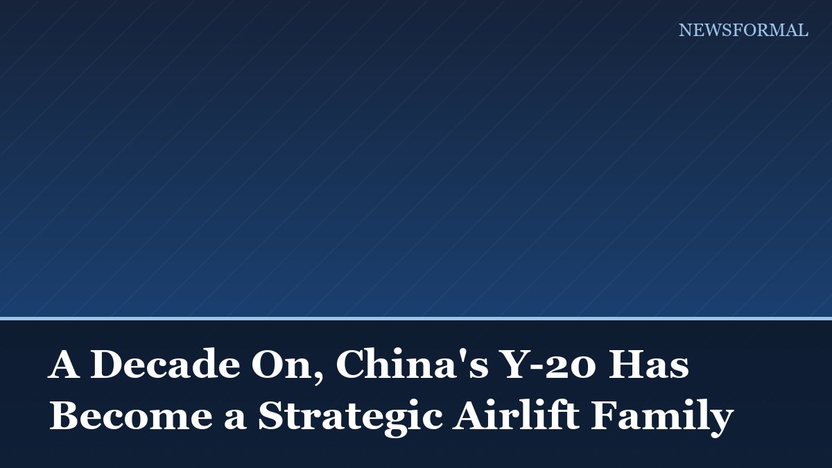 A Decade On, China's Y-20 Has Become a Strategic Airlift Family