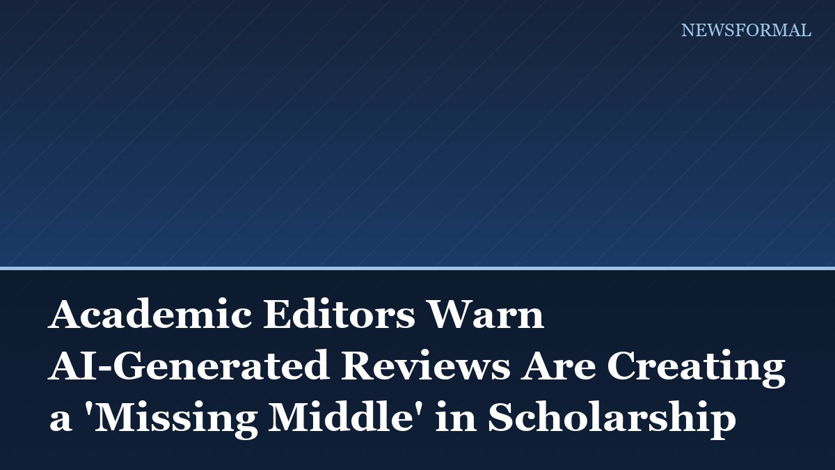 Academic Editors Warn AI-Generated Reviews Are Creating a 'Missing Middle' in Scholarship