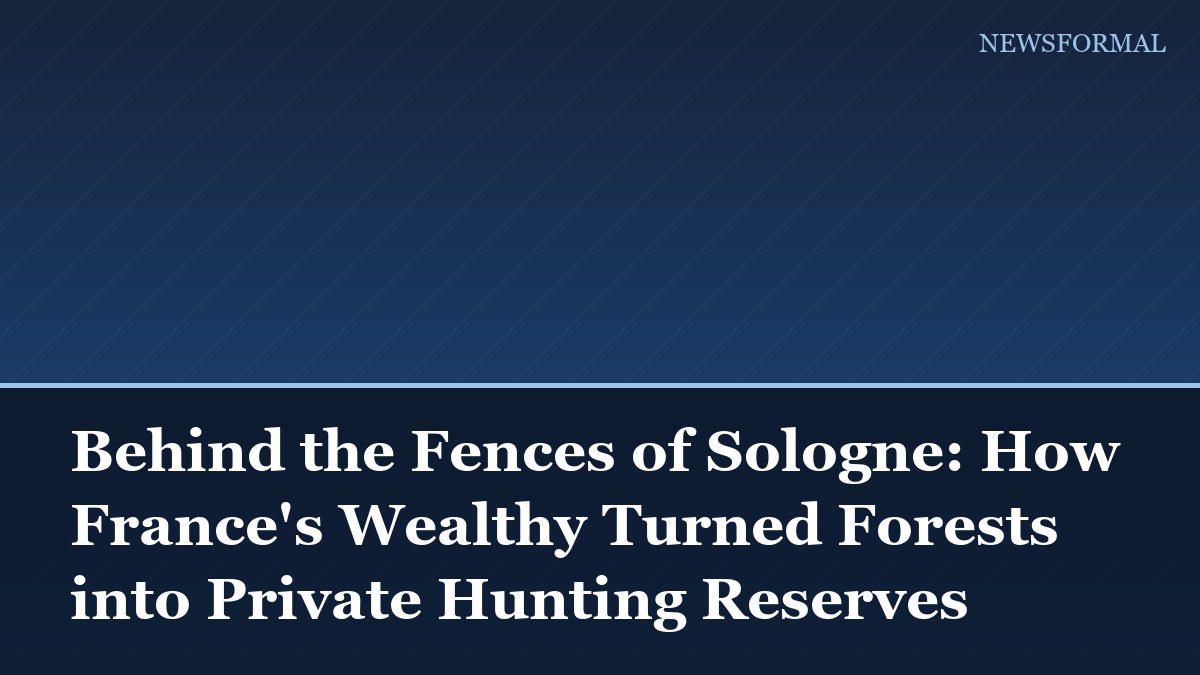 Behind the Fences of Sologne: How France's Wealthy Turned Forests into Private Hunting Reserves