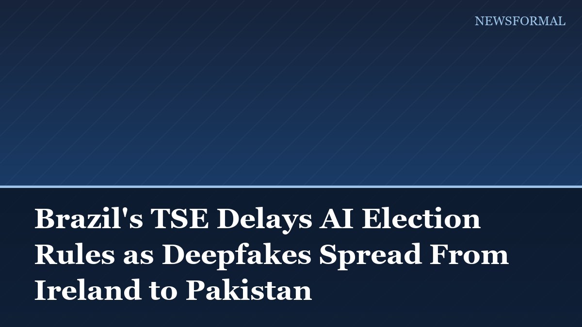 Brazil's TSE Delays AI Election Rules as Deepfakes Spread From Ireland to Pakistan
