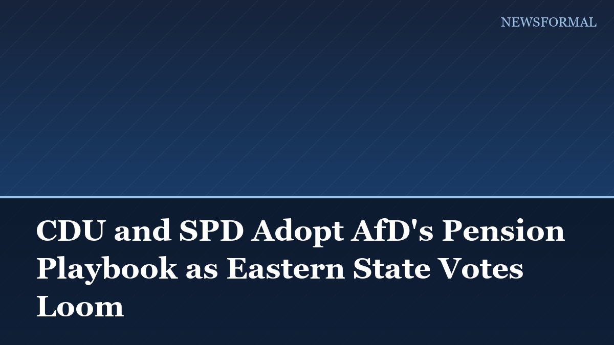 CDU and SPD Adopt AfD's Pension Playbook as Eastern State Votes Loom