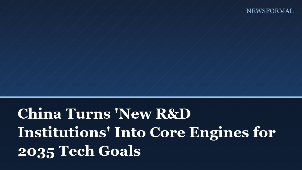 China Turns 'New R&D Institutions' Into Core Engines for 2035 Tech Goals
