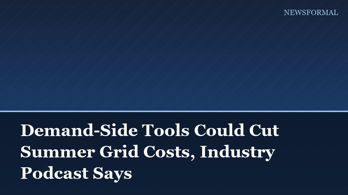 Demand-Side Tools Could Cut Summer Grid Costs, Industry Podcast Says
