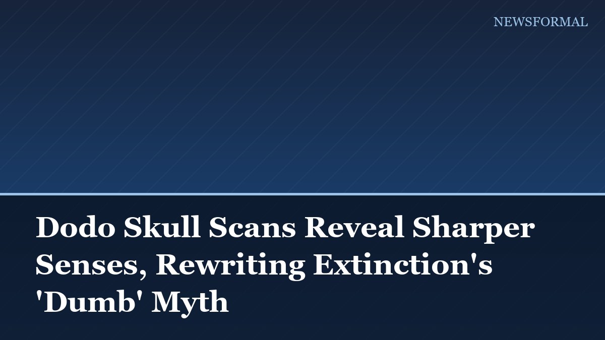 Dodo Skull Scans Reveal Sharper Senses, Rewriting Extinction's 'Dumb' Myth