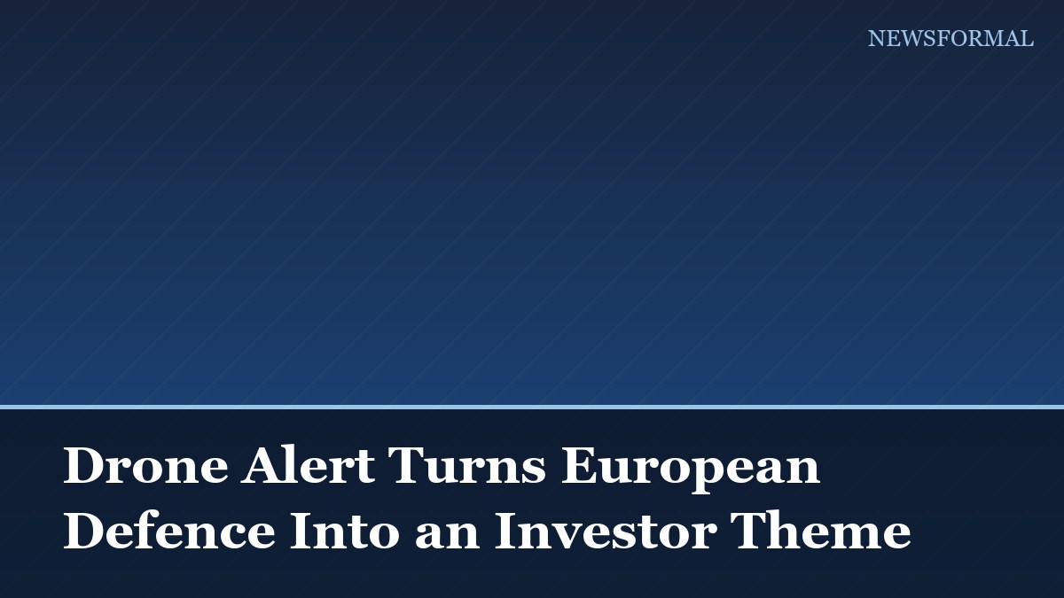 Drone Alert Turns European Defence Into an Investor Theme