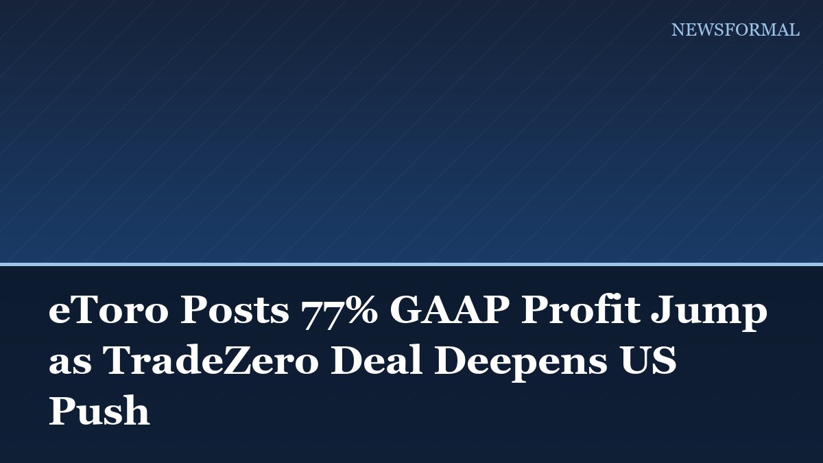 eToro Posts 77% GAAP Profit Jump as TradeZero Deal Deepens US Push