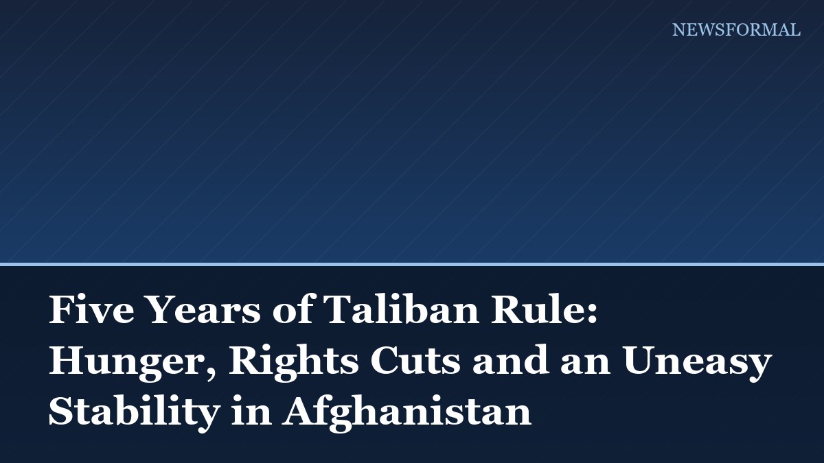 Five Years of Taliban Rule: Hunger, Rights Cuts and an Uneasy Stability in Afghanistan