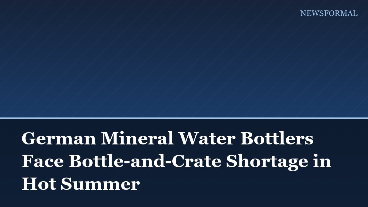 German Mineral Water Bottlers Face Bottle-and-Crate Shortage in Hot Summer