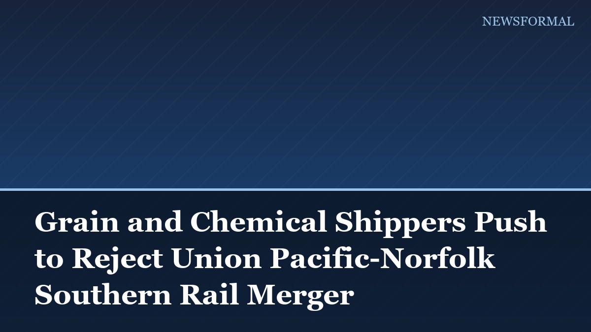 Grain and Chemical Shippers Push to Reject Union Pacific-Norfolk Southern Rail Merger