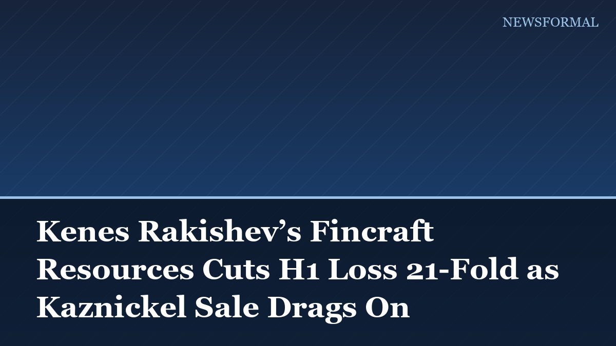 Kenes Rakishev’s Fincraft Resources Cuts H1 Loss 21-Fold as Kaznickel Sale Drags On