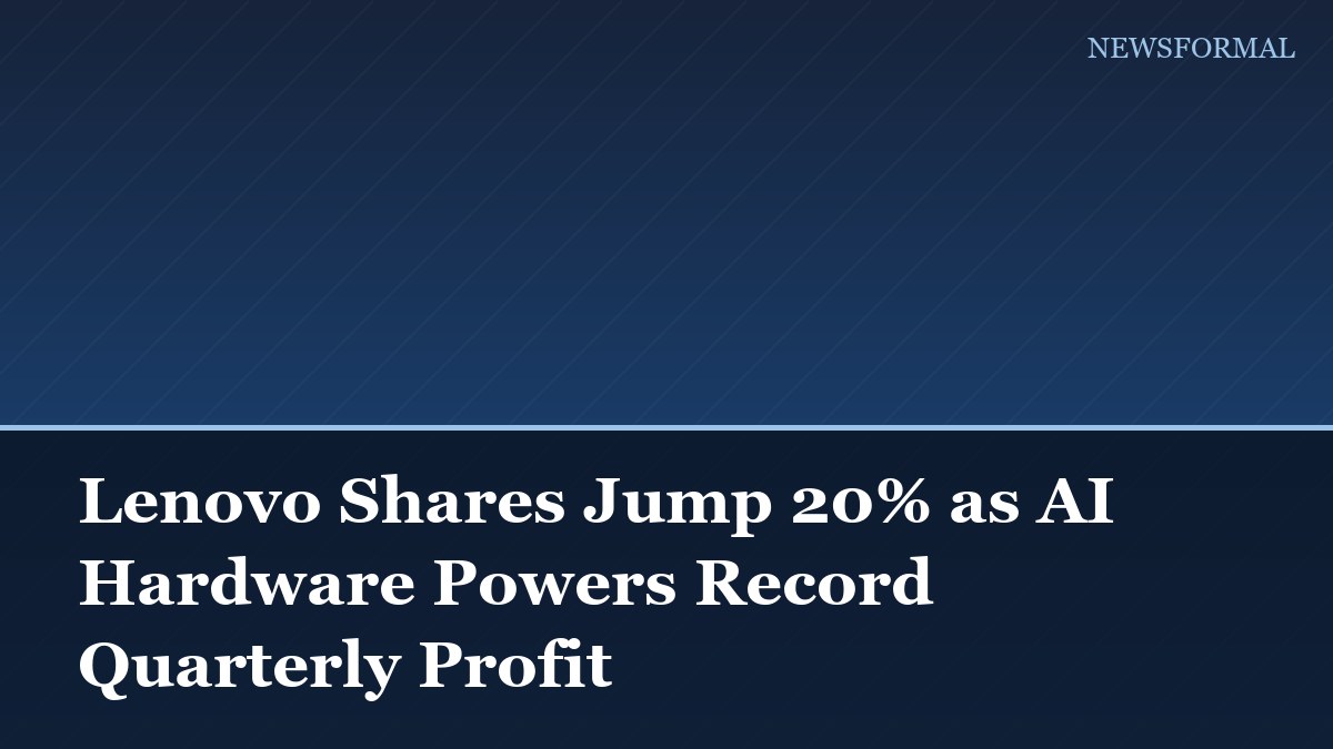 Lenovo Shares Jump 20% as AI Hardware Powers Record Quarterly Profit