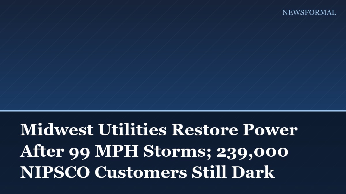 Midwest Utilities Restore Power After 99 MPH Storms; 239,000 NIPSCO Customers Still Dark