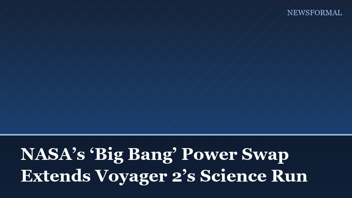 NASA’s ‘Big Bang’ Power Swap Extends Voyager 2’s Science Run