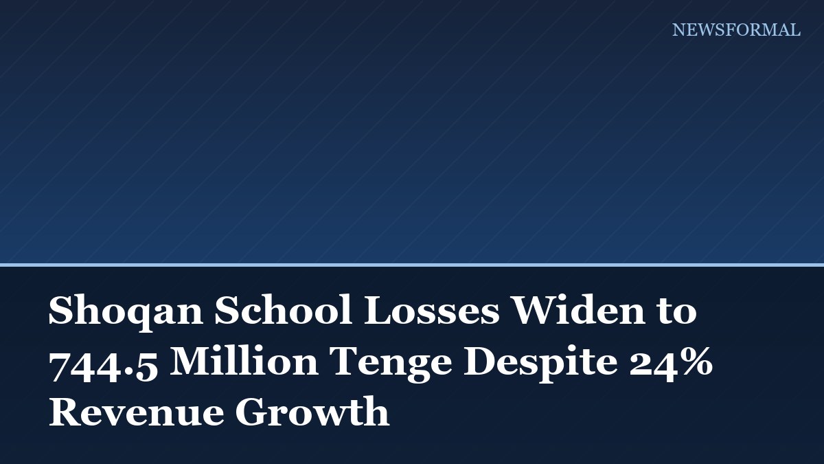 Shoqan School Losses Widen to 744.5 Million Tenge Despite 24% Revenue Growth
