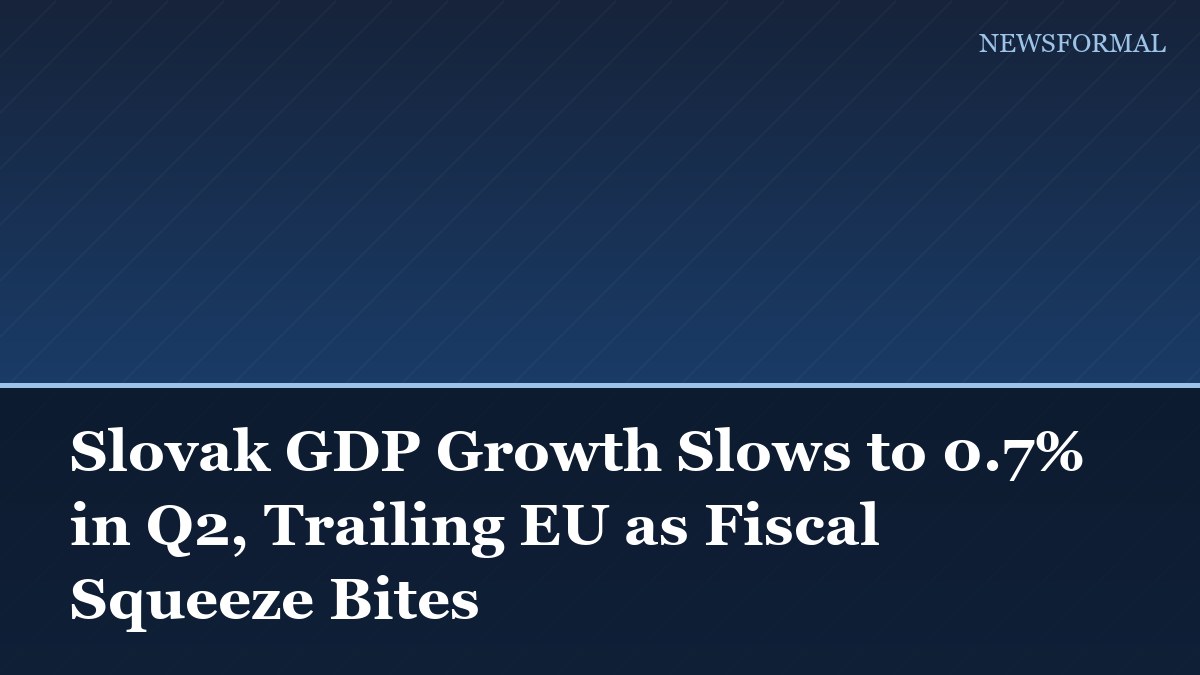Slovak GDP Growth Slows to 0.7% in Q2, Trailing EU as Fiscal Squeeze Bites