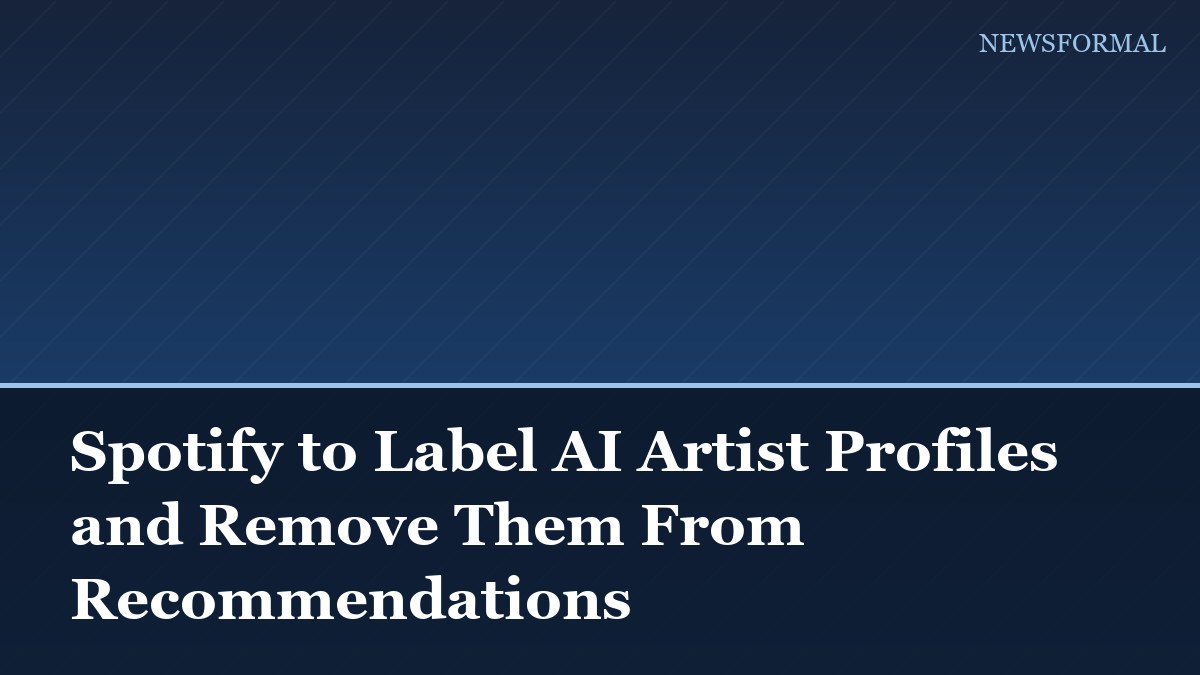 Spotify to Label AI Artist Profiles and Remove Them From Recommendations