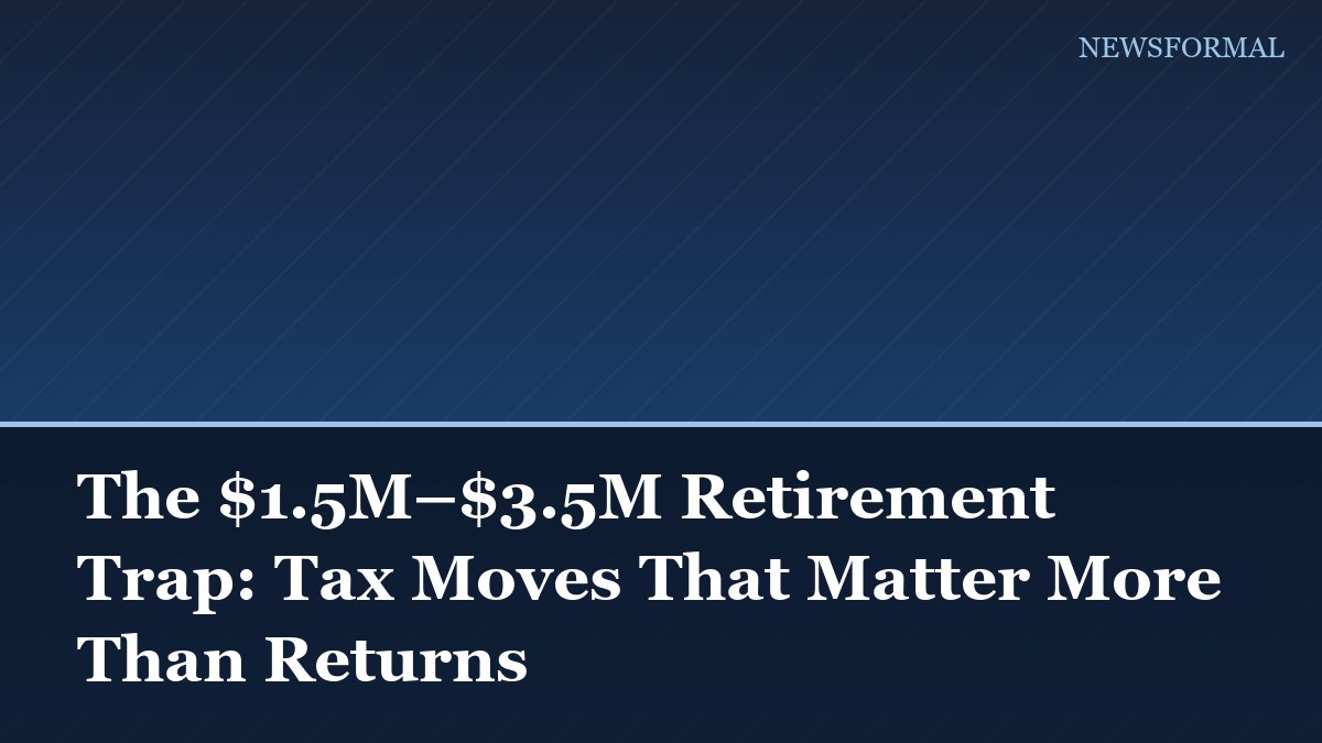 The $1.5M–$3.5M Retirement Trap: Tax Moves That Matter More Than Returns