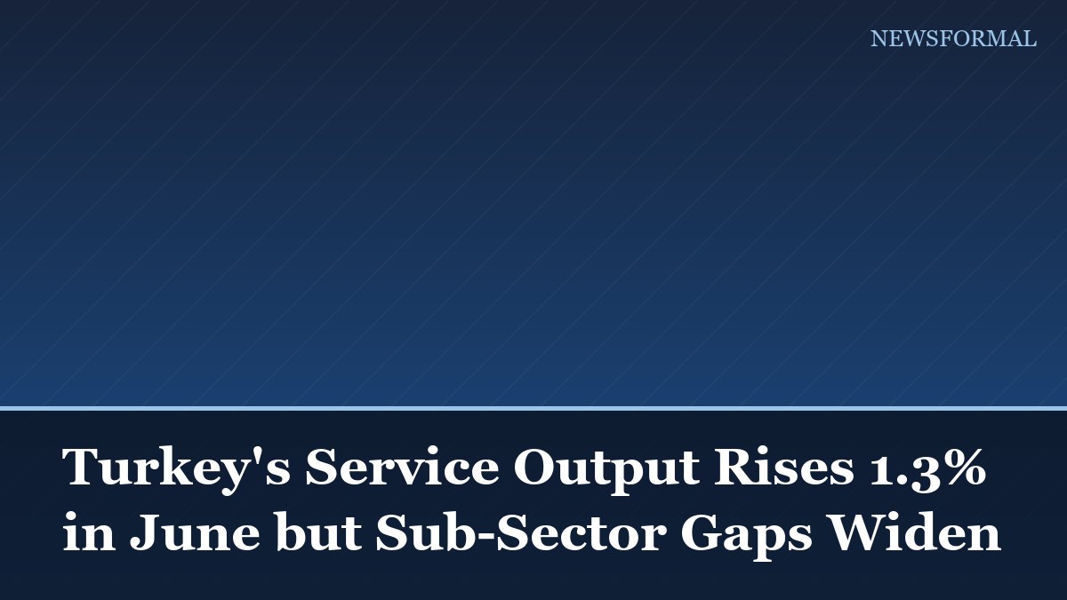 Turkey's Service Output Rises 1.3% in June but Sub-Sector Gaps Widen