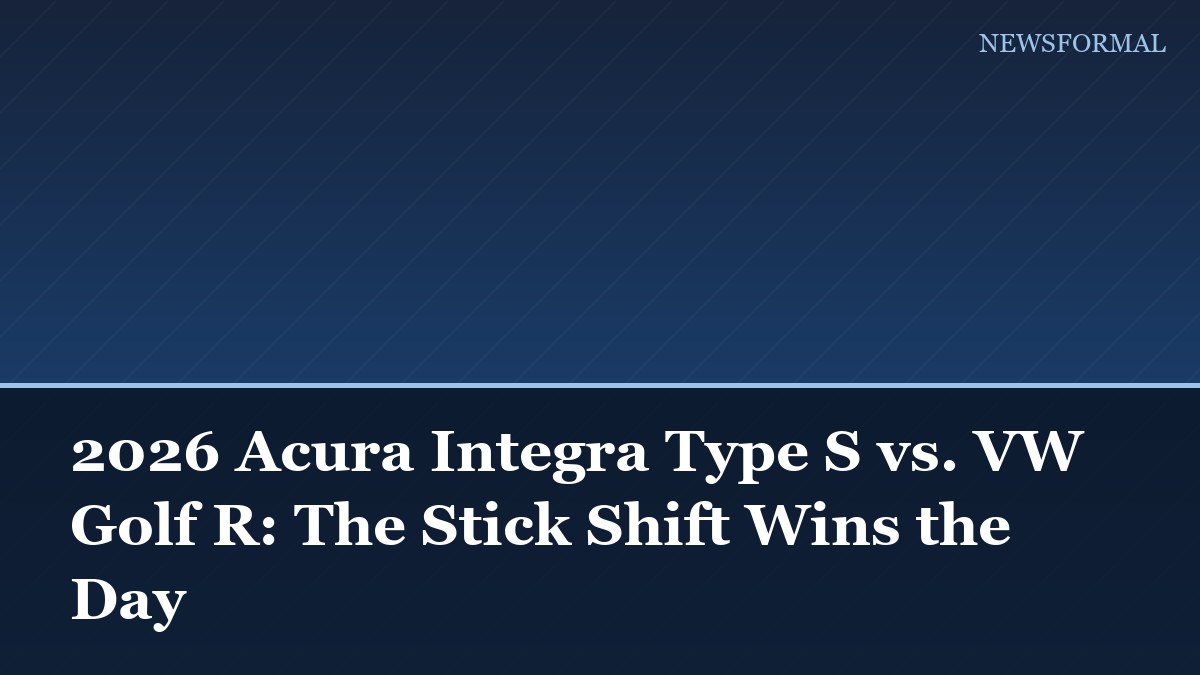 2026 Acura Integra Type S vs. VW Golf R: The Stick Shift Wins the Day