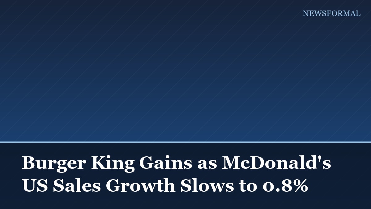 Burger King Gains as McDonald's US Sales Growth Slows to 0.8%