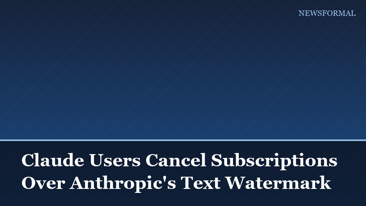 Claude Users Cancel Subscriptions Over Anthropic's Text Watermark