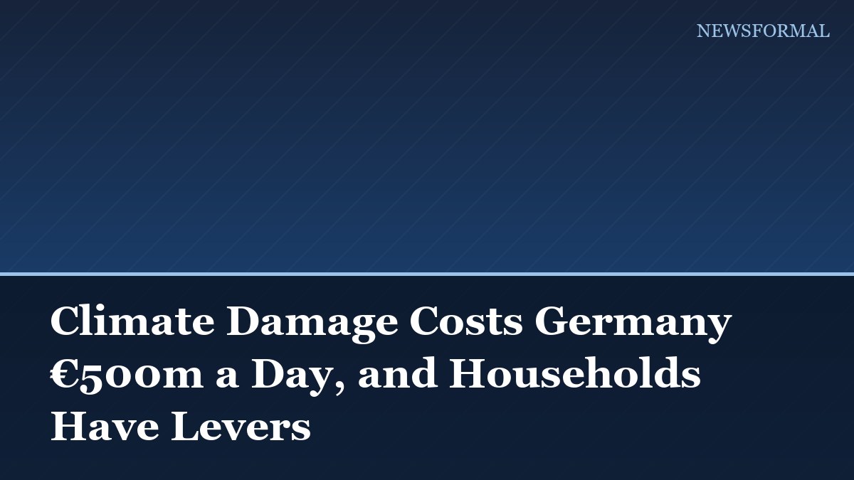 Climate Damage Costs Germany €500m a Day, and Households Have Levers