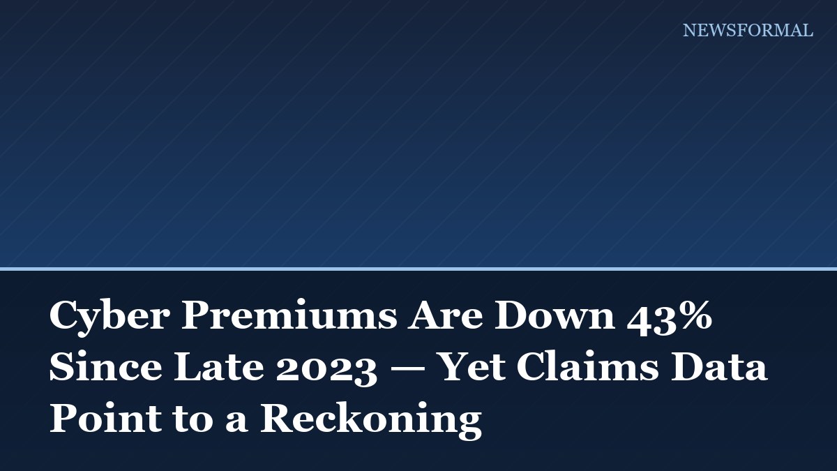 Cyber Premiums Are Down 43% Since Late 2023 — Yet Claims Data Point to a Reckoning