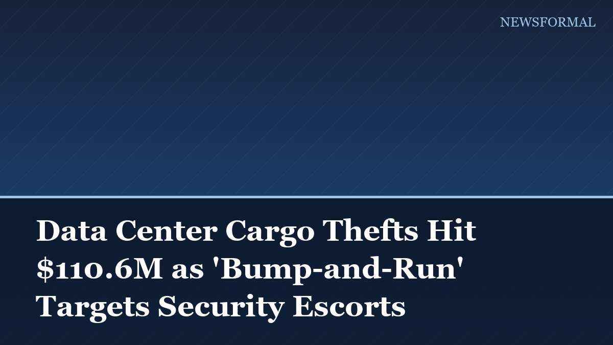Data Center Cargo Thefts Hit $110.6M as 'Bump-and-Run' Targets Security Escorts