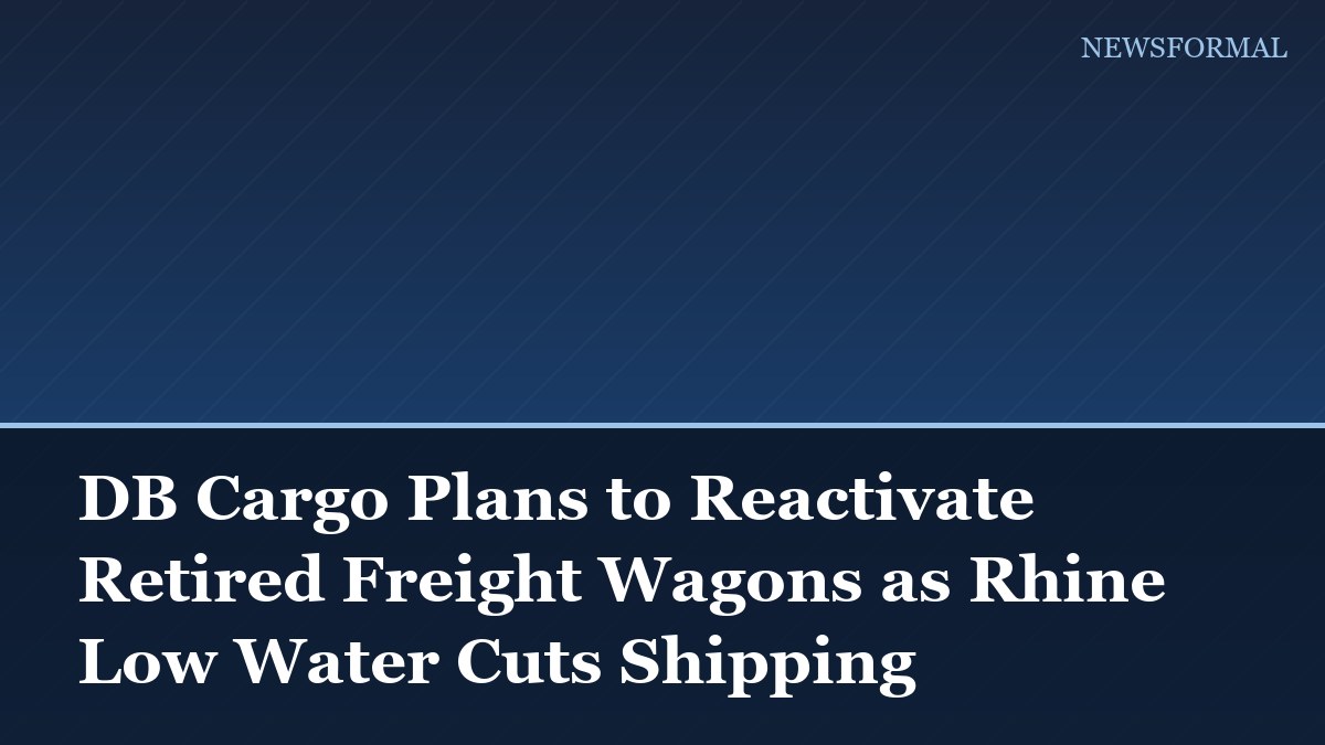 DB Cargo Plans to Reactivate Retired Freight Wagons as Rhine Low Water Cuts Shipping
