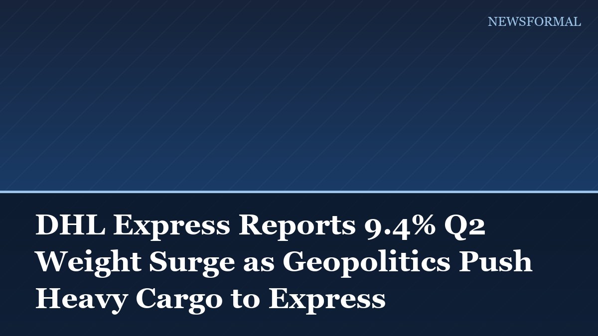 DHL Express Reports 9.4% Q2 Weight Surge as Geopolitics Push Heavy Cargo to Express